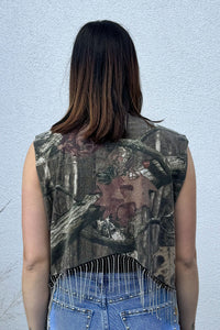 Camo Rhinestone Fringe Tank #3