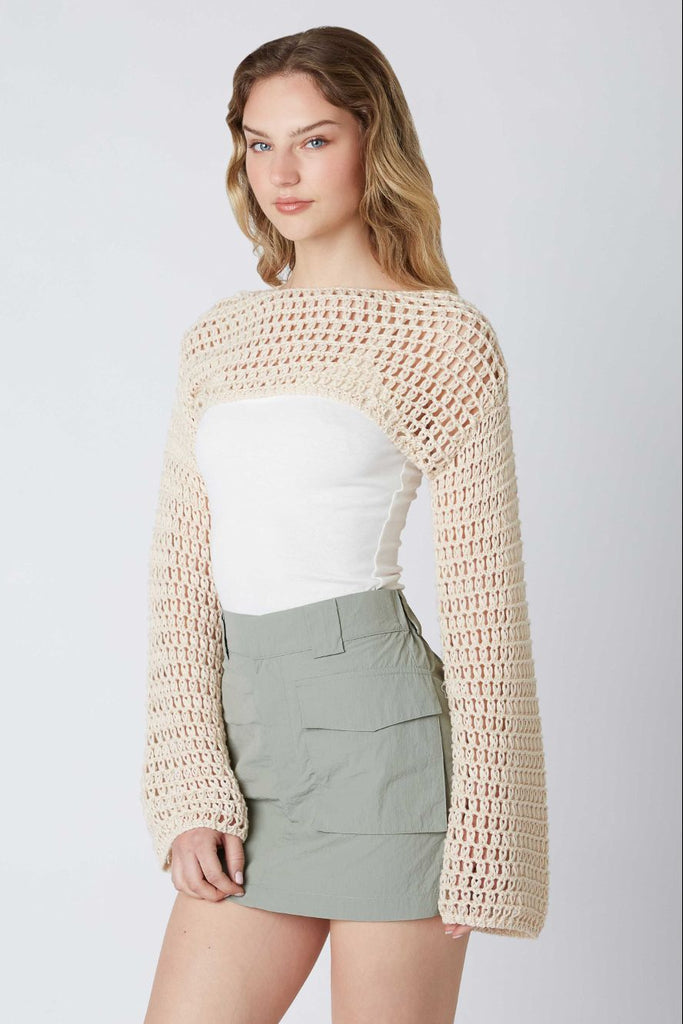 Cassie Crochet Knit Bolero