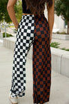 SPLIT DECISION CHECKERED PANTS: Brown/Black /