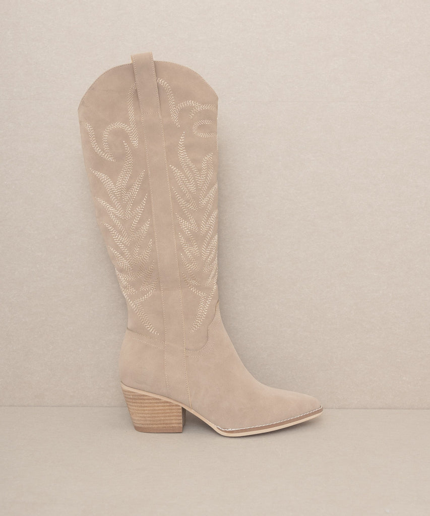 Samara Western Tall Boot- Cedar Wood