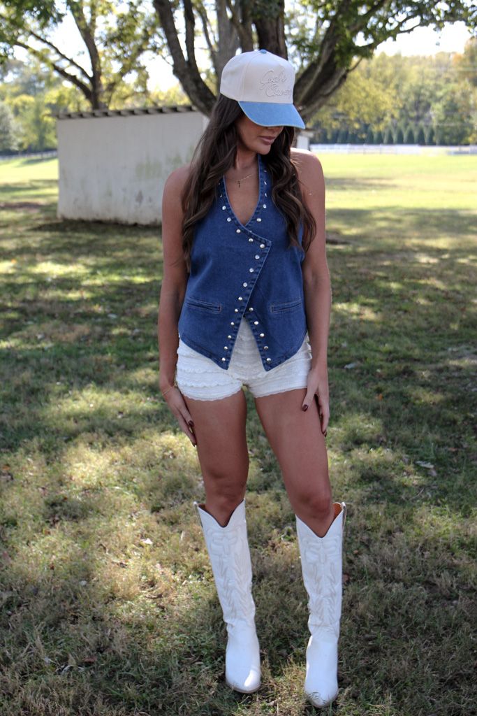 Outlaw Stud Denim Vest