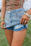 Saddle Up Skort-Light Denim