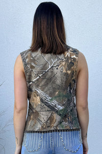 Camo Rhinestone Fringe Tank #10