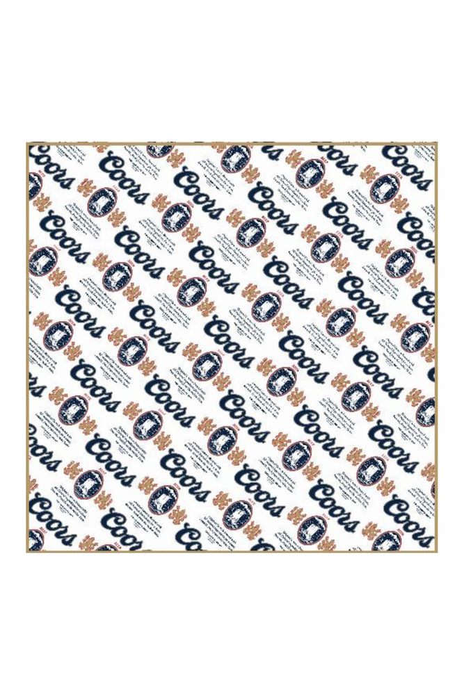 Coors brand patterned bandana on a white background