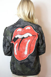 Rolling Stones Acid Wash Camo Jacket