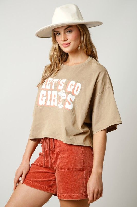 Let's Go Girls Relaxed Crop Tee