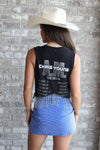 Cropped Rhinestone Fringe Tank