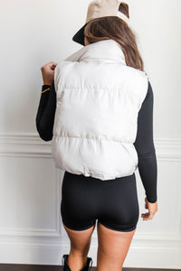 Night And Day Reversible Crop Puffer Vest