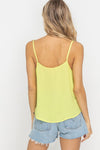 Knotted Accent Tank- Lime