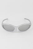 Curved Solid Round Tinted Square Glasses
