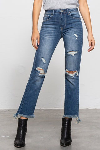 High Rise Vintage Slim Jeans - Bootcut