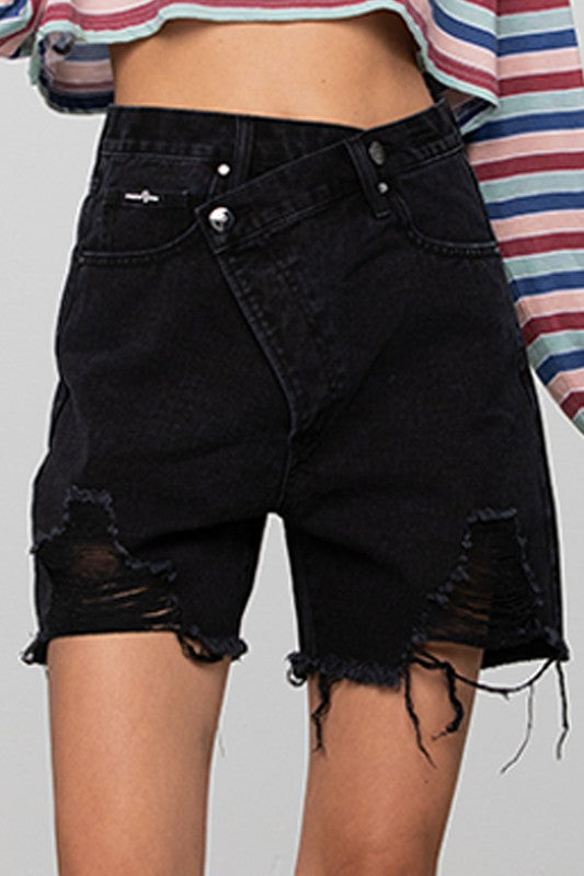 Criss Cross Shorts - Black