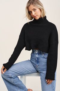 Aspen Turtleneck Sweater - Black