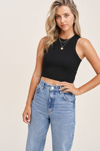 LA Basic Crop - Black
