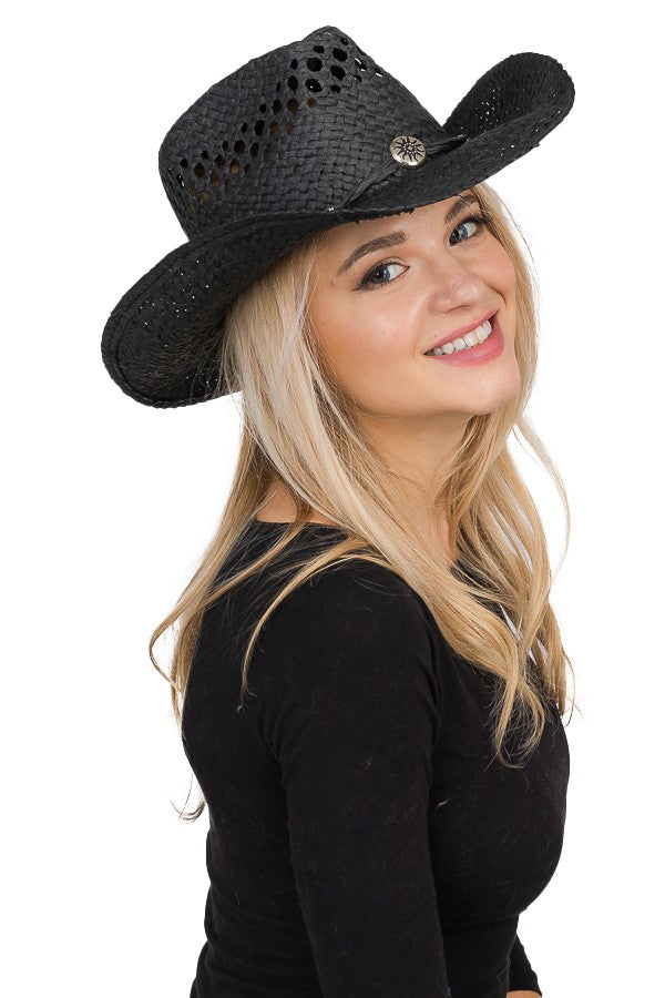 Boho Cowgirl Hat- Black
