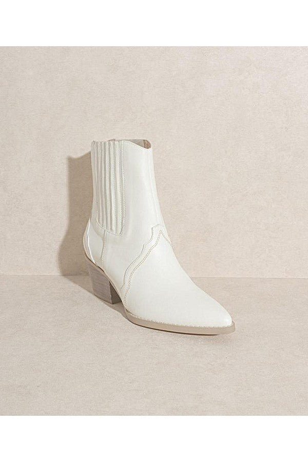 Nash Western Bootie - White