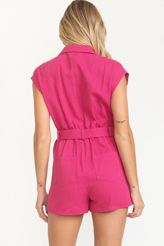 Pink Athletic Romper - Kendry Collection Boutique