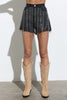 Pre-Order Wild West Rhinestone Fringe Shorts-Black