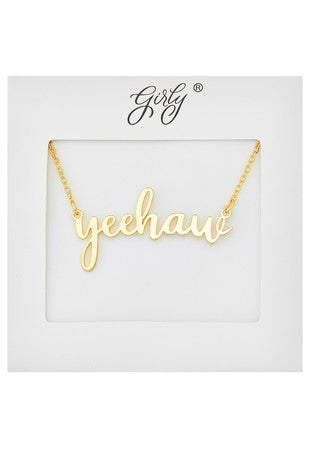 Yeehaw Dainty Chain Necklace