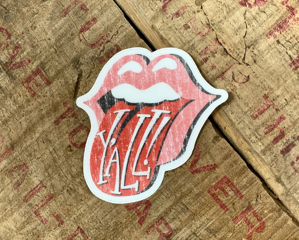 SOUTHERN FRIED DESIGN BARN - Y'all Rocker Tongue - Sticker
