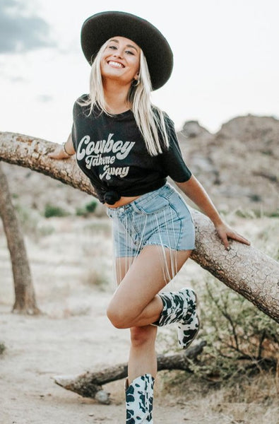 cowboy take me away shirt dress Cowboy Take Me Away Graphic Tee, Small