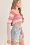 Lily Crochet Cropped Long Sleeve