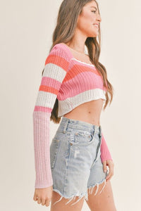 Lily Crochet Cropped Long Sleeve