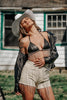 Wild West Rhinestone Fringe Shorts- Tan