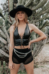 Pre-Order Coyote Ugly Leather Lace Up Crop