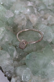 Tranquility Rose Quartz Dainty Ring- Silver