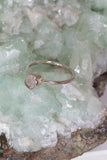 Tranquility Rose Quartz Dainty Ring- Silver