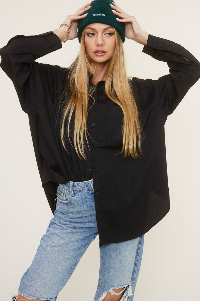 June Button Up Shirt - Black