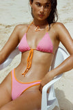 Motel Rocks Farida Bikini Bottom - Pink Terry