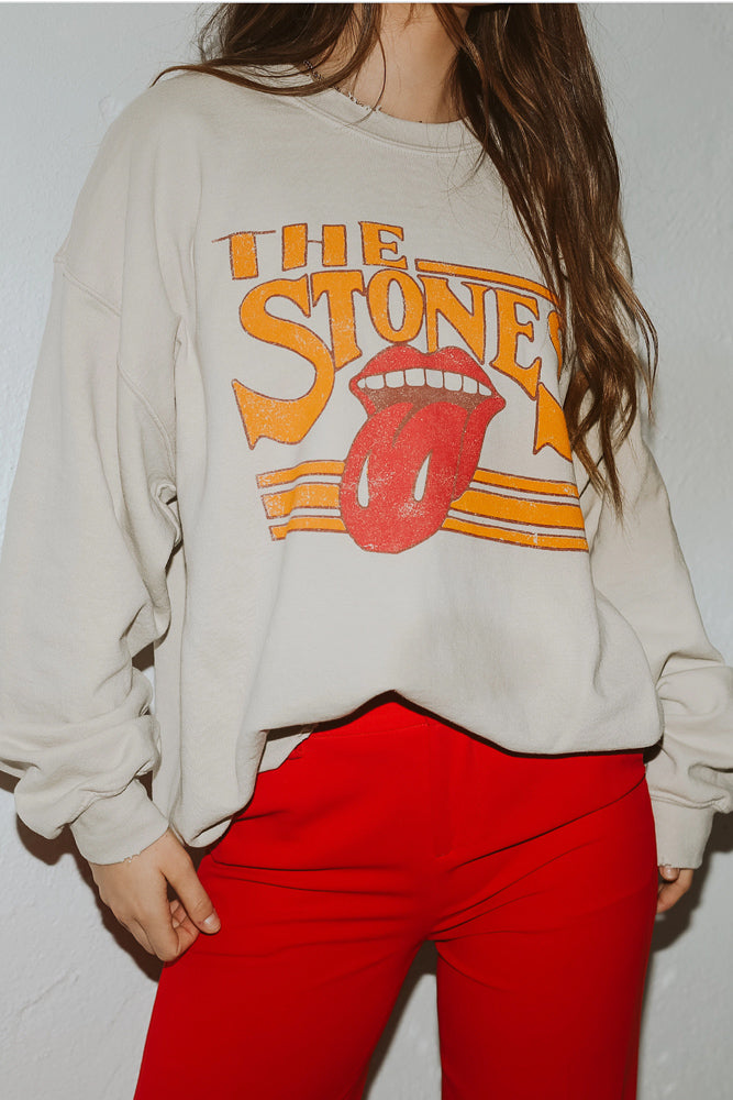 Pre-Order Rolling Stones Thrifted Sweatshirt - Stoned Sand