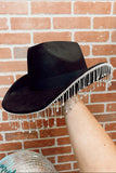 Shania Rhinestone Cowgirl Hat- Black