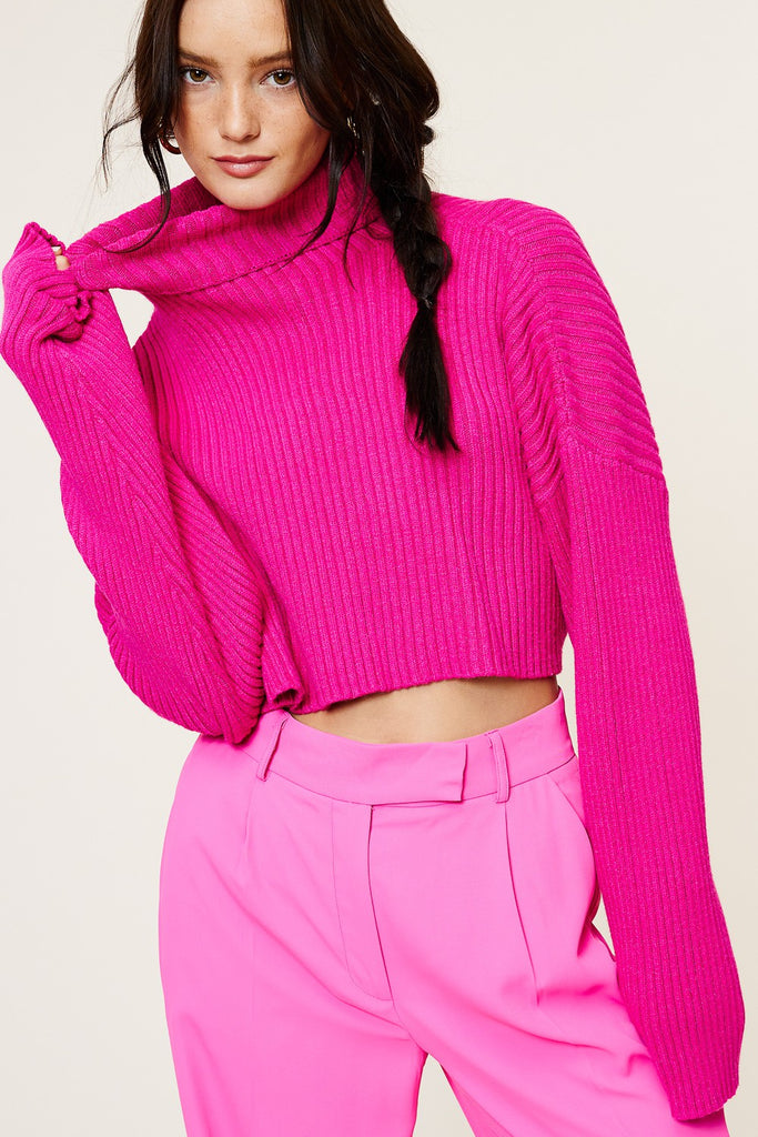 Aspen Turtleneck Sweater - Pink