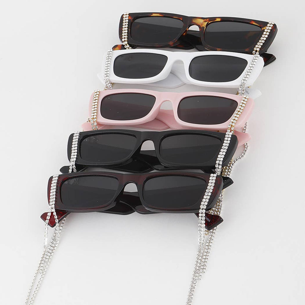 Dua Lipa Rhinestone Sunglasses