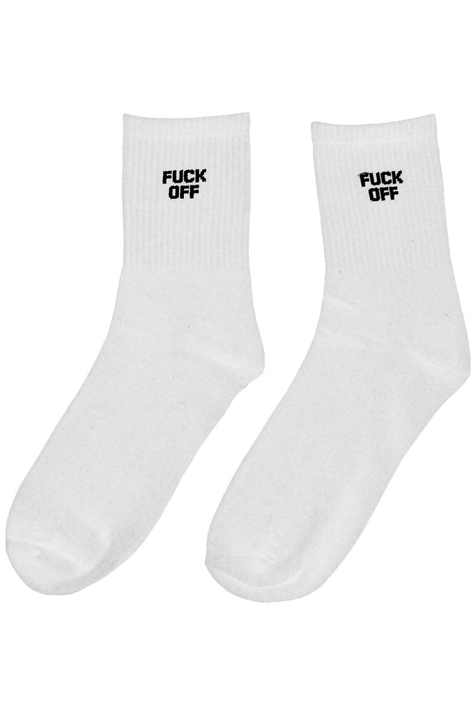 Fuck Off Socks - White