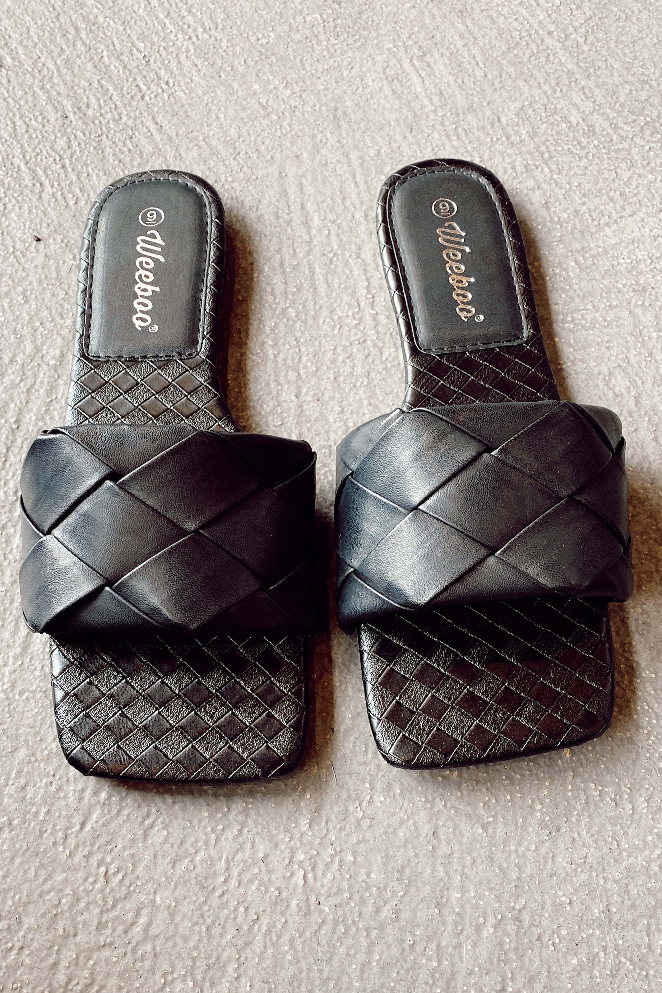 Woven Black Sandals