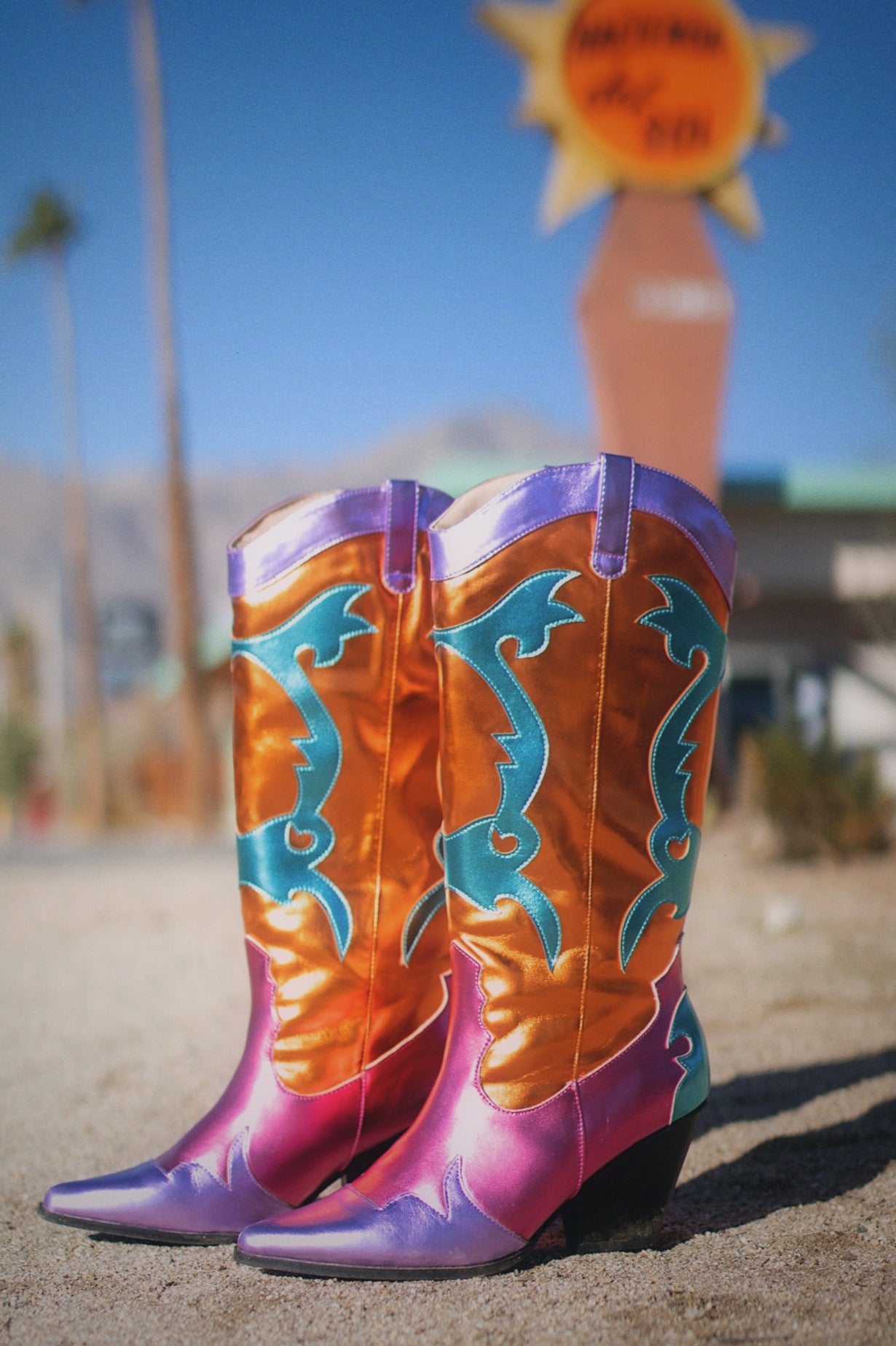 Juliana Metallic Cowgirl Boots