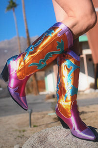 Juliana Metallic Cowgirl Boots