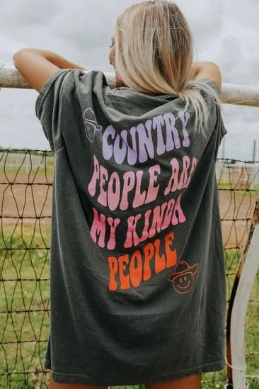 Country People Are My Kind People Graphic Tee – Trendy and Tipsy