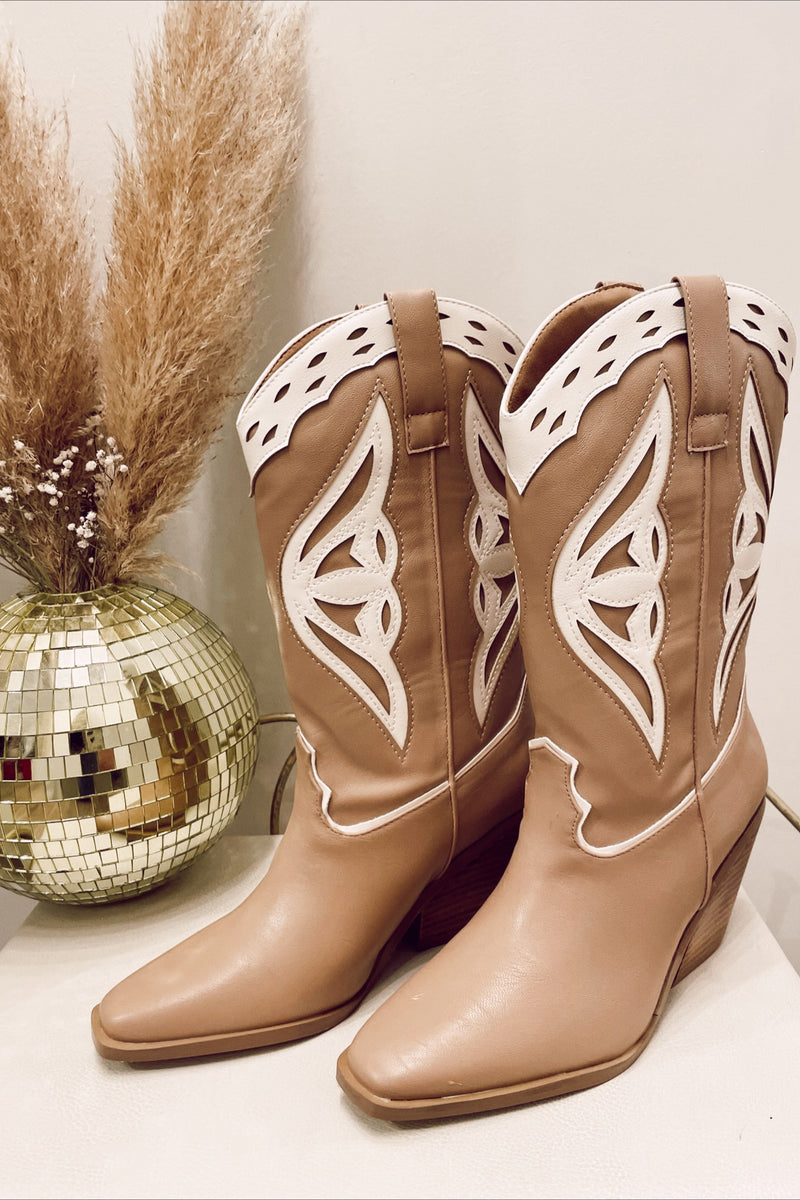 Billini Claire Dark Clay Ivory Boots – Trendy and Tipsy