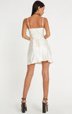 Motel Rocks Carica Mini Dress - Satin Ivory
